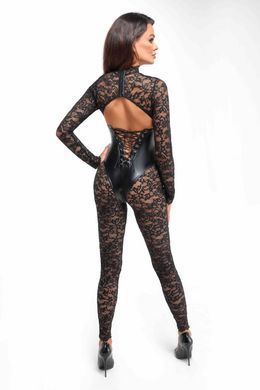 Комбінезон Noir Handmade F299 Enigma lace catsuit with underbust bodice - 3XL SX0236 фото
