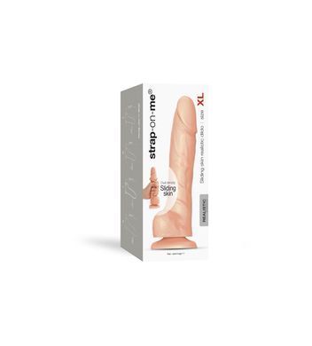 Реалистичный фаллоимитатор Strap-On-Me Sliding Skin Realistic Dildo Vanille XL, эффект подвижной кож SO6262 фото