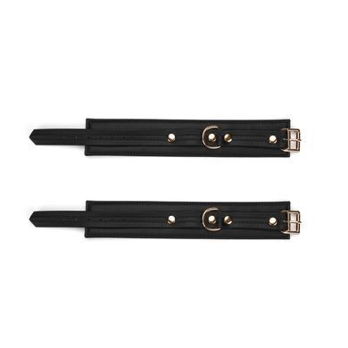 Поножи Liebe Seele Black Organosilicon Anklecuffs, экокожа SO9486 фото