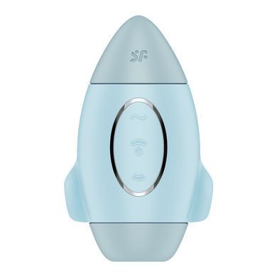 Вакуумный стимулятор с вибрацией Satisfyer Mission Control Blue, 2 независимых мотора SO8969 фото