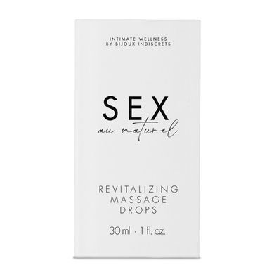 Відновлювальні краплі для масажу Bijoux Indiscrets Sex au Naturel &mdash; Revitalizing Massage Drops SO6632 фото