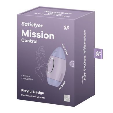 Вакуумный стимулятор с вибрацией Satisfyer Mission Control Violet, 2 независимых мотора SO8970 фото