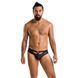 Чоловічі сліпи з вирізами Passion 041 SLIP JOE XXL/XXXL Black, екошкіра, відкриті сідниці SO7596 фото 3