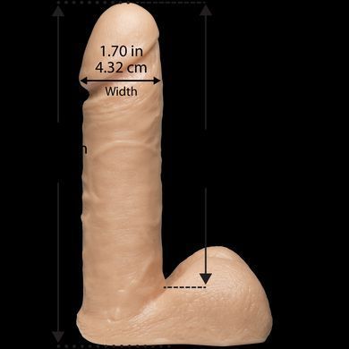 Фаллоимитатор Doc Johnson Vac-U-Lock - 6 Inch ULTRASKYN Cock White, диаметр 4,3см SO1560 фото