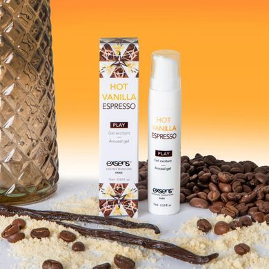 Стимулюючий гель EXSENS Kissable Hot Vanilla Espresso 15мл можна для поцілунків, охолоджуючий SO2368 фото