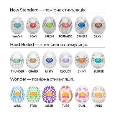 Мастурбатор-яйцо Tenga Egg Silky II с рельефом в виде паутины SO5492 фото