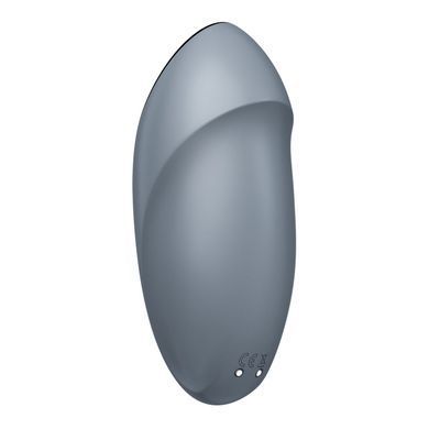 Вибростимулятор-пульсатор Satisfyer Tap & Climax 1 Bluegrey, эффект постукивания пальцем, 2 мотора SX0568 фото