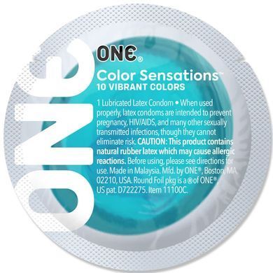 Презерватив ONE Color Sensations - Catch the perfect ONE (Aqua) 1 шт SX0763 фото