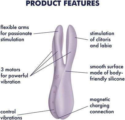 Клиторальный вибратор Satisfyer Threesome 2 Violet SX1213 фото