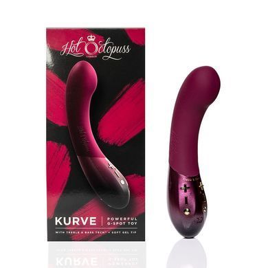 Вибратор для точки G Hot Octopuss KURVE, Treble and Bass Technology, 2 мотора, мягкий кончик SO8728 фото