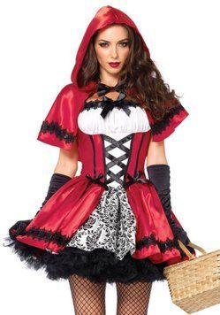 Еротичний костюм Червоної шапочки Leg Avenue Gothic Red Riding Hood XL, сукня, накидка SO9125 фото