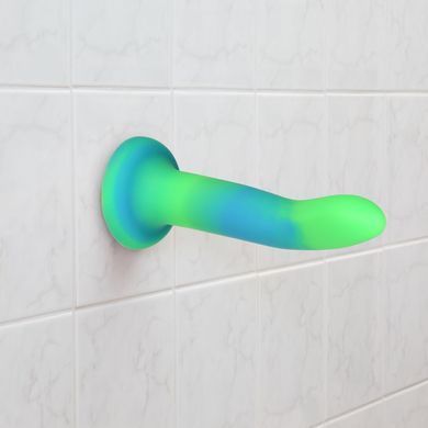 Светящийся в темноте фаллоимитатор ADDICTION Rave 8&Prime; Glow in the Dark Dildo Blue Green, 20,3 см SO6849 фото