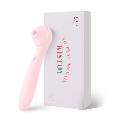 Вакуумный стимулятор с вибратором KISSTOY Polly Max Pink SO9558 фото