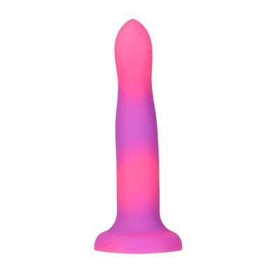 Светящийся в темноте фаллоимитатор ADDICTION Rave 8&Prime; Glow in the Dark Dildo Pink Purple, 20,3 см SO6850 фото