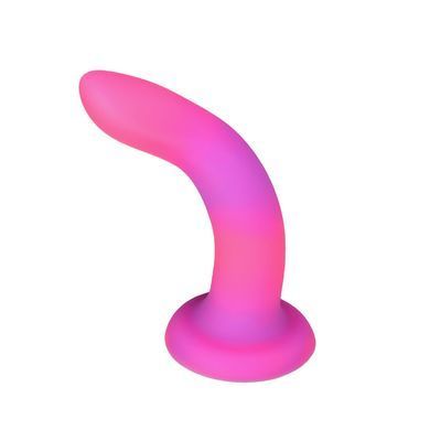 Светящийся в темноте фаллоимитатор ADDICTION Rave 8&Prime; Glow in the Dark Dildo Pink Purple, 20,3 см SO6850 фото