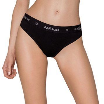 Трусики-слипы из хлопка с эластаном Passion PS004 PANTIES S, black SO4217 фото