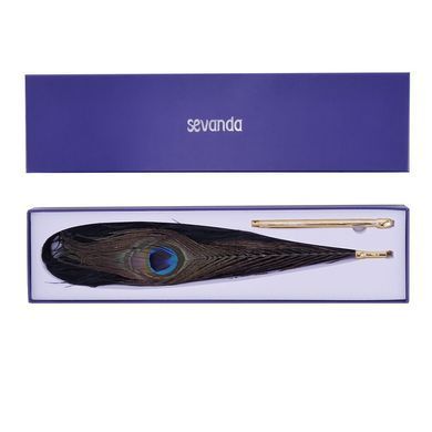 Лоскітка LOCKINK SEVANDA Natural Peacock Flirting Feather Tickler, перо павича SX0895 фото