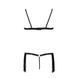 Комплект белья Passion Exclusive KASSANDRA SET OpenBra S/M, black, лиф из бахромы, трусики-юбка PS26302 фото 6