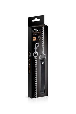 Поводок Fetish Tentation Premium Metal leash with cowhide leather wrist 72 см SX1096 фото
