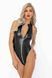 (SALE) Боди Noir Handmade F294 Powerwetlook bodysuit with front zipper - L SX0197 фото 5