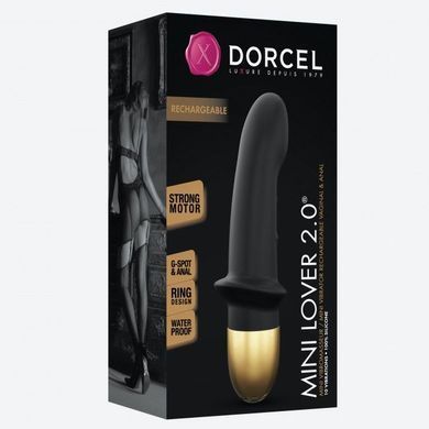 Вібратор Dorcel Mini Lover Black 2.0 перезаряджуваний, для точки G і масажу простати SO3572 фото
