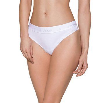 Трусики-бразилиана из хлопка Passion PS005 PANTIES M, white SO4224 фото