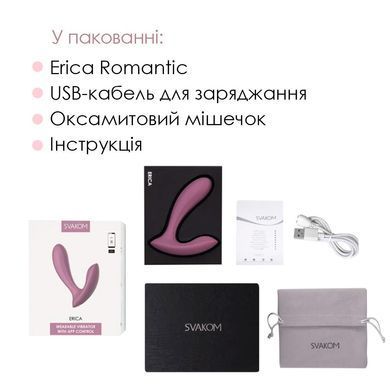 Смарт вибратор в трусики Svakom Erica Romantic Rose, очень гибкий, 2 мотора SO8219 фото