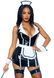 Виниловый костюм горничной Leg Avenue Vinyl Naughty Maid L, платье, фартук, манжеты, головной убор SO7921 фото 1