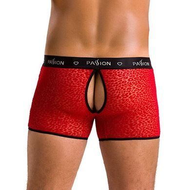 Мужские прозрачные боксеры Passion 046 SHORT PARKER S/M Red, сетка, под леопард SO7610 фото