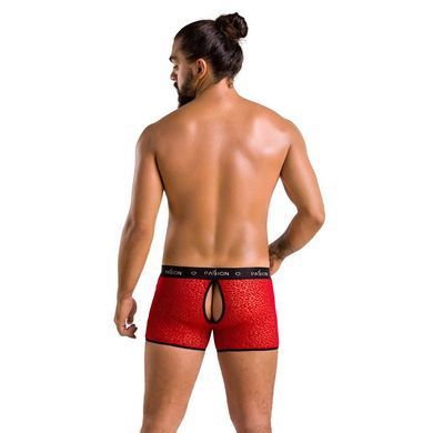 Мужские прозрачные боксеры Passion 046 SHORT PARKER S/M Red, сетка, под леопард SO7610 фото