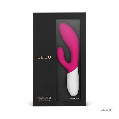 Вибратор-кролик LELO Ina Wave 2 Cerise, манящее движение ствола + вибрации SO8080 фото