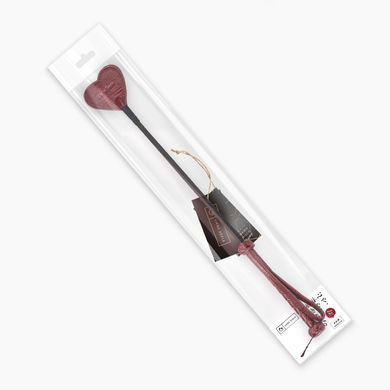 Шлепалка-сердечко Liebe Seele Wine Red Riding Crop with Heart-Shape Tip, натуральная кожа SO9458 фото