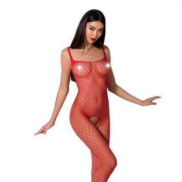 Бодистокинг Passion BS071 red, комбинезон на бретелях PBS071R фото