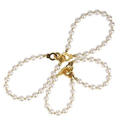 Жемчужные наручники и поножи LOCKINK Pearl Handcuffs & Anklecuffs SX0909 фото