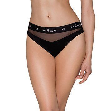 Трусики с прозрачной вставкой Passion PS006 PANTIES XL, black SO4234 фото