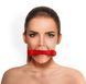 Кляп-палиця на ременях Art of Sex &ndash; Gag Stick Silicon, червоний, натуральна шкіра SO6704 фото 1